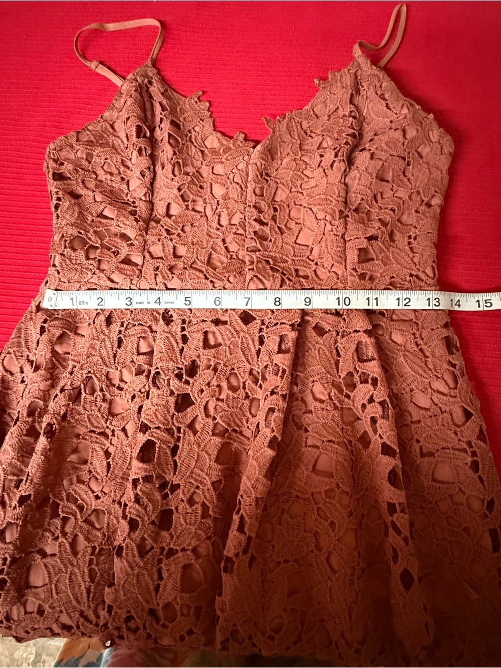 ASTR The Label Coral Cedar Crochet Dress Medium NWT - Picture 8 of 14